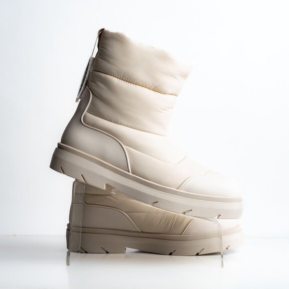 Zara Mens Quilted Boots Ski Snow Off White EU 43 US 10 Track Sole 2033/320 NWT - Picture 5 of 11